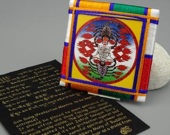 Goh Sung Amulet - Mantra of Protection against Spirits and Theft for Home or Office 5 x 5 cm, Sungkhors- Butti made in Nepal, handmade