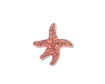 Orange Sea Star Sticker