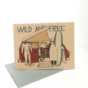 Wild and Free Surf Van Card