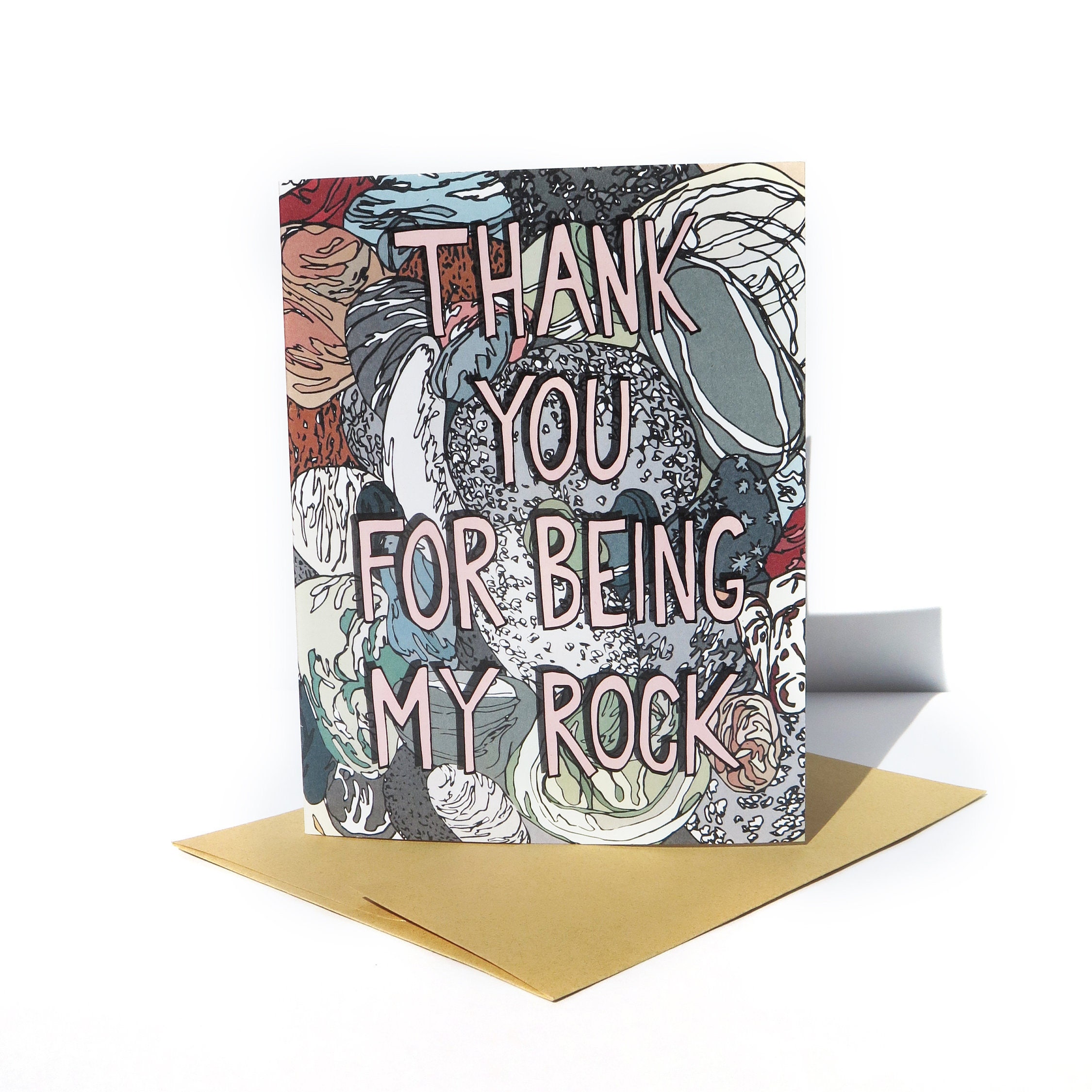 Thank You For Being My Rock Thank You For Being My Rock Card | Etsy