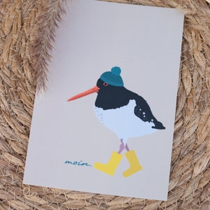 Postkarte "Austernfischer MOIN" | Illustration | DIN A6