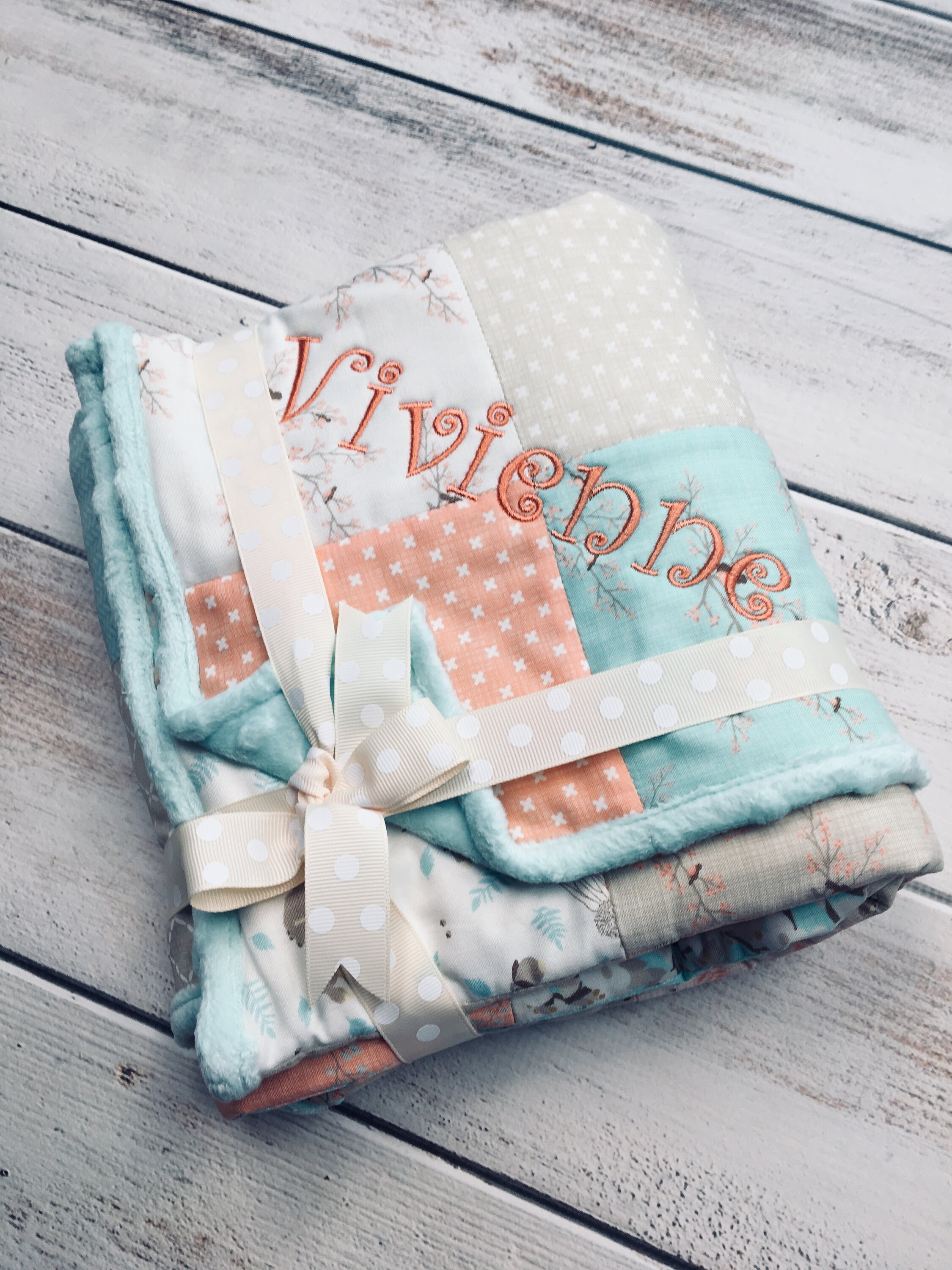 Gender Neutral Baby Blanket Unisex Baby Minky Blanket Newborn Etsy