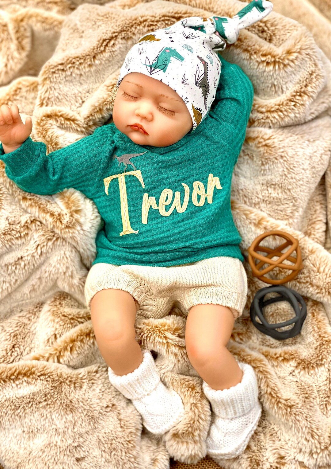 Newborn Boy Coming Home Outfit, Going Home Outfit Baby Boy, Embroidered Personalized Name Jade
