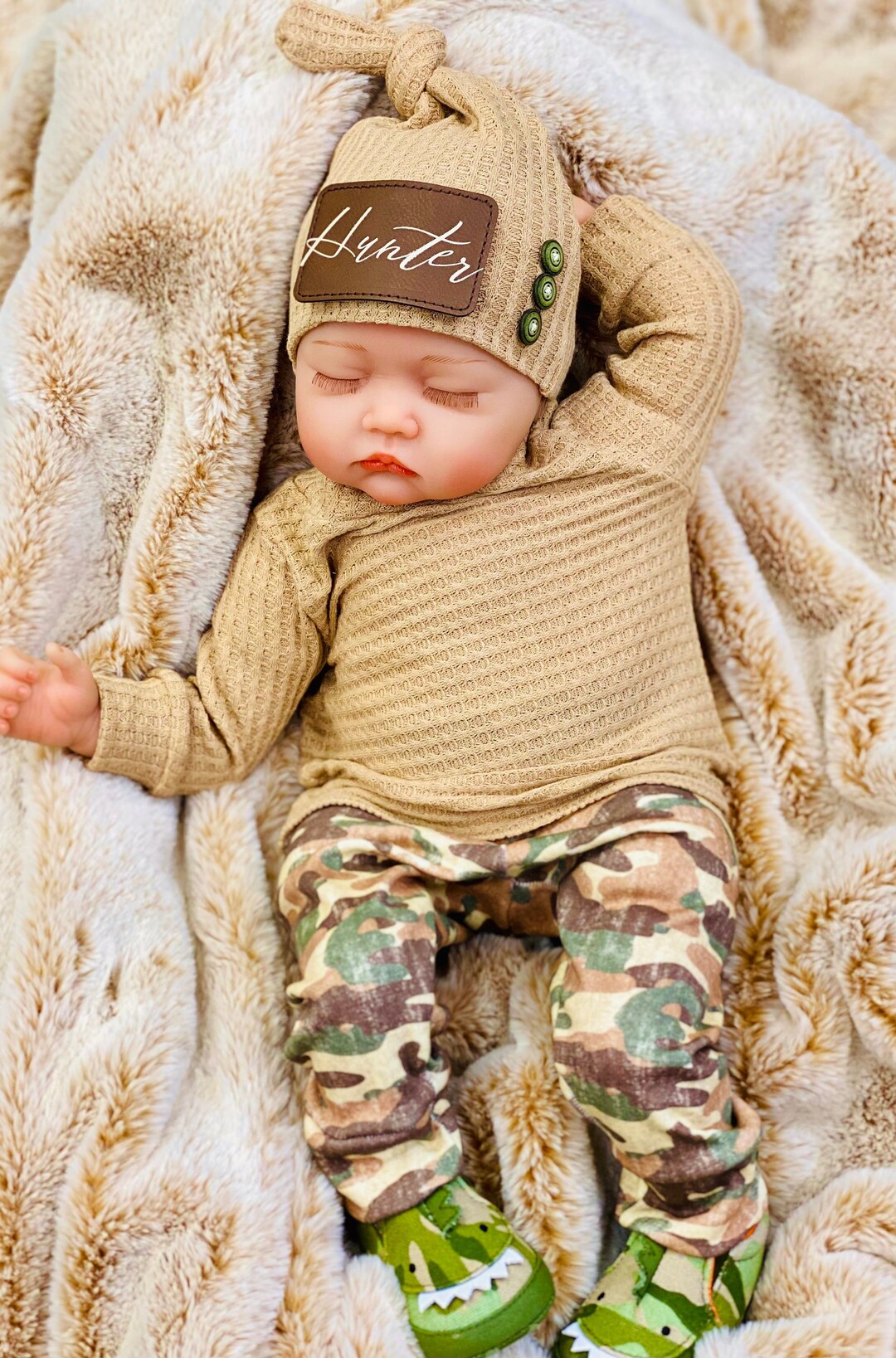 Newborn Boy Coming Home Outfit, Personalized Name Baby Boy Going Home