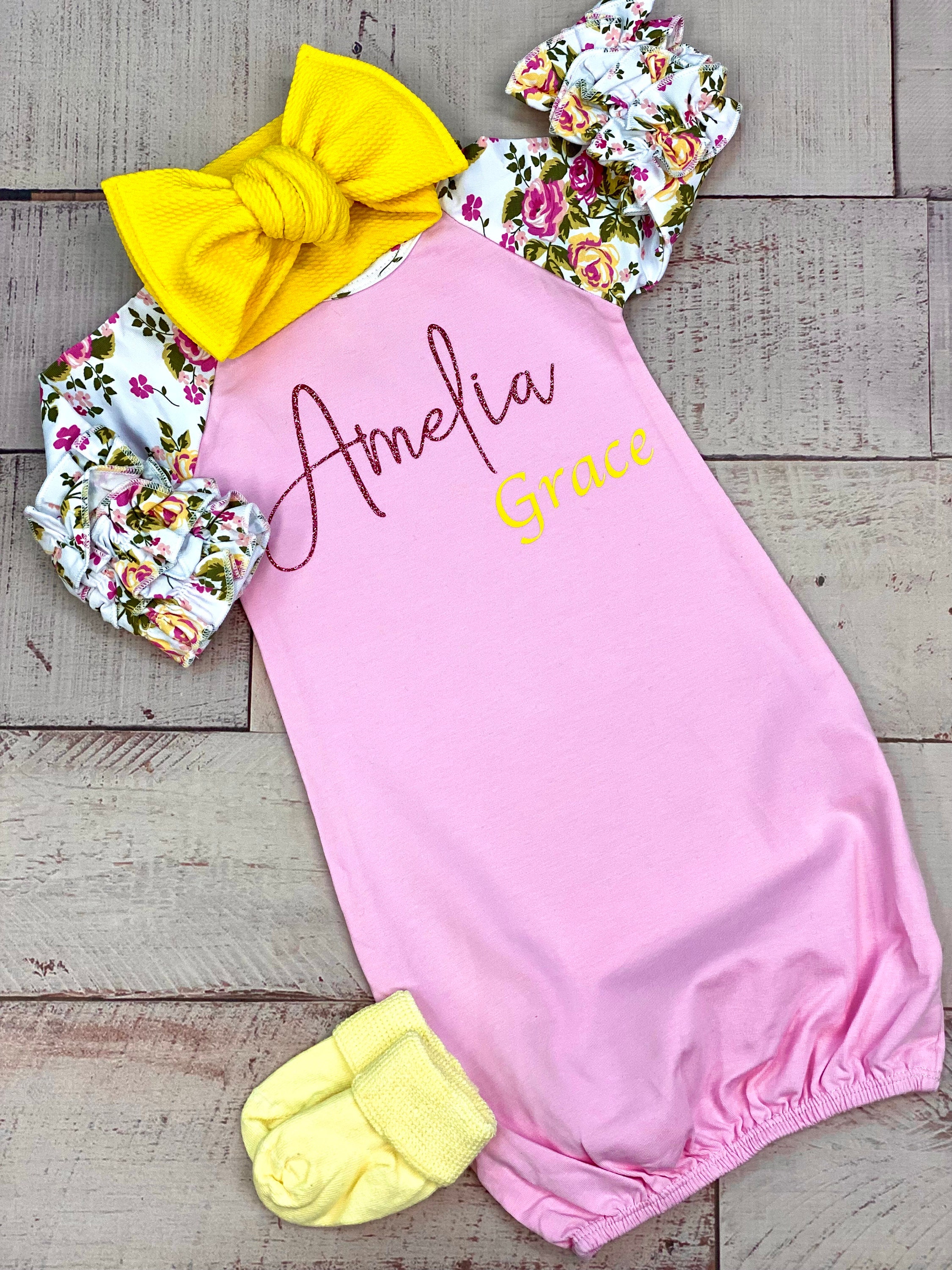 Newborn Girl Coming Home Outfit Baby Girl Clothes Etsy