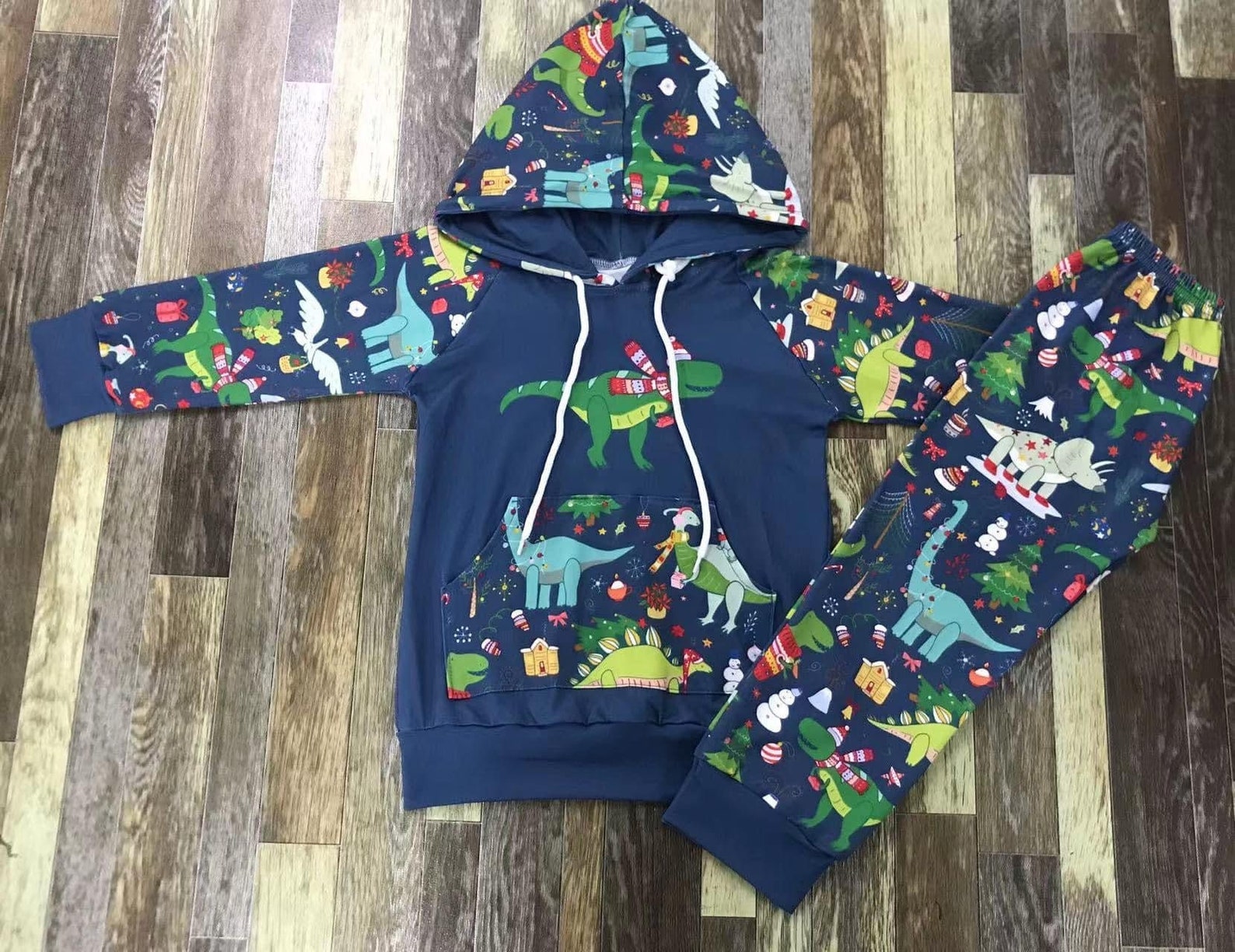 DINOSAUR HOODIE SET - Etsy