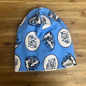 Baby Child Adult Slouchy Toque Beanie Bamboo Fleece Handmade Unisex Winnipeg Ice WHL Lil Freeze