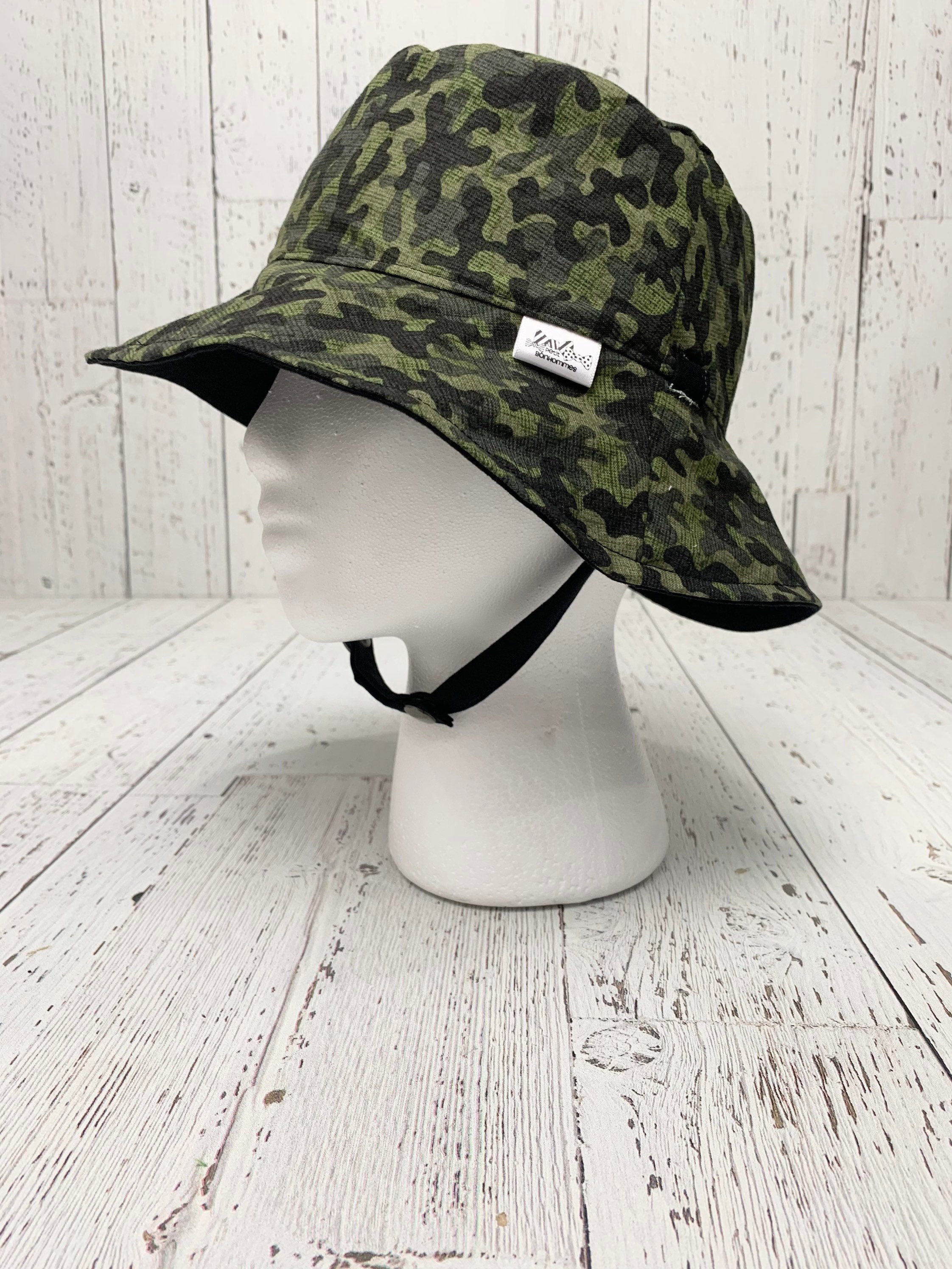 Reversible Summer Bucket Hat Handmade Adjustable Straps Unisex Etsy