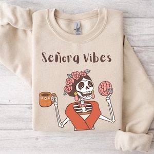 Señora Vibes PNG Design - Sofortiger Download - Frau Png, Schädel PNG - Dia De Los Muertos Png - In meiner Señora Era Png - Concha PNG - Cafe Png