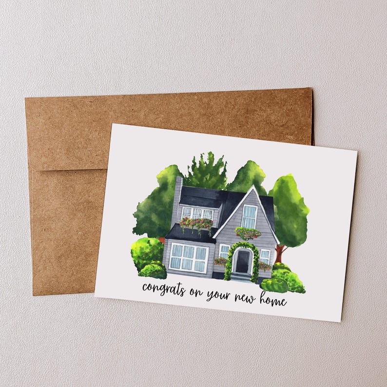 Congrats on your new home card digital download printable card