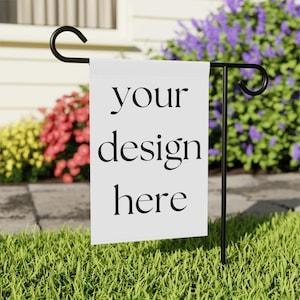 Charming Garden Banner, Personalized Garden Decor, Outdoor Home Sign, Seasonal Yard Flag, Perfect for Gardens & Patios