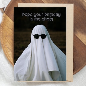 Carte d'anniversaire effrayante - téléchargement numérique - carte imprimable - carte effrayante - carte à téléchargement immédiat, j'espère que votre anniversaire est la feuille