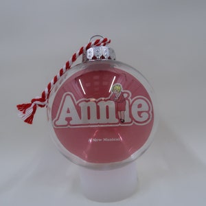 Annie the Musical, Floating Christmas ornaments , the Musical , Broadway Christmas ornaments ,Christmas ornament