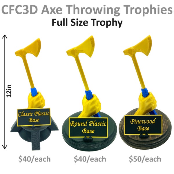 Custom Axe Throwing Trophies