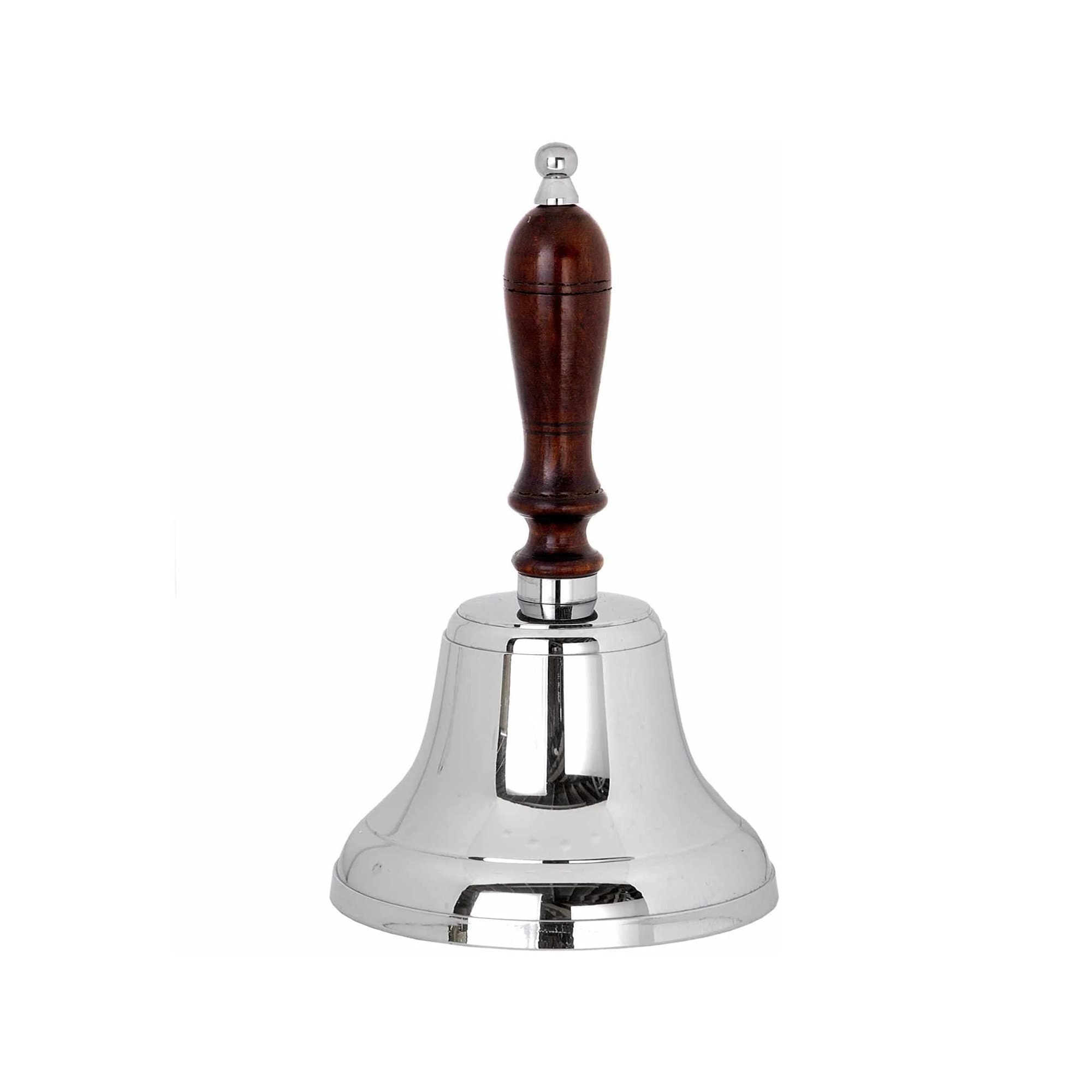 ARSUK Silver Hand Bell Wood Handle for School Reception Etsy UK