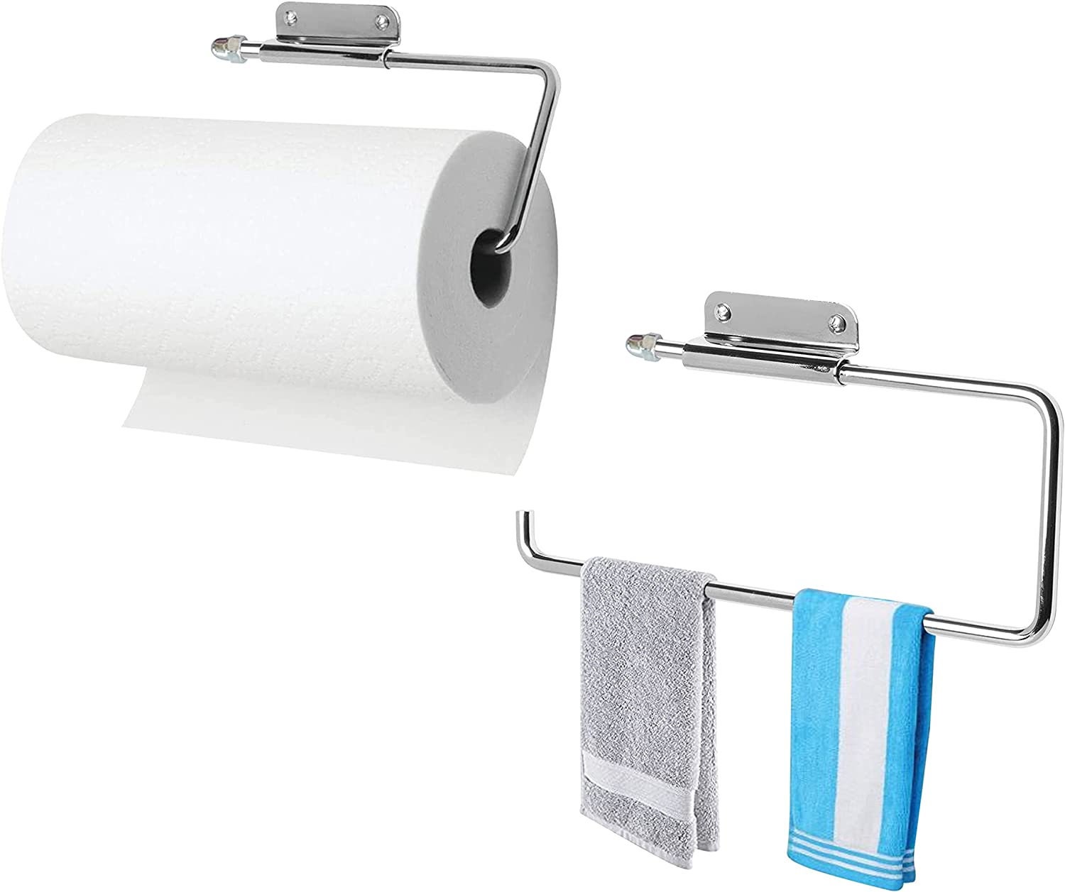 Wall Mounted - 150cm - Roll Holder Wrapping Paper Dispenser Pole Vinyl  Textiles