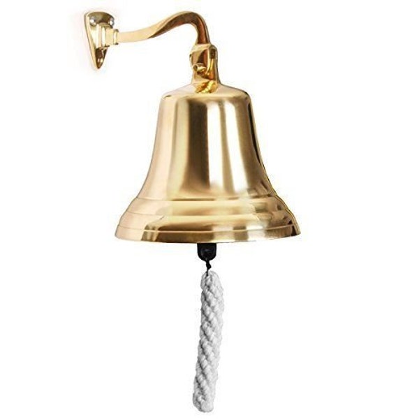 Ship Bell  Nautical  Solid Brass Maritime Marine  Boat School dinner Reception  Home Decor Wall mounted  Wall Hanging Antique Bell