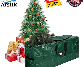 Christmas Xmas Tree Storage Bag Small and Large Xmas Cover Bags for Upto 6ft and 7ft Artificial Trees Waterproof Extra Strong Box with Zips