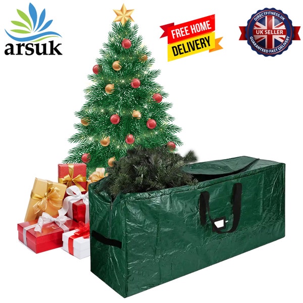 Christmas Xmas Tree Storage Bag Small and Large Xmas Cover Bags for Upto 6ft and 7ft Artificial Trees Waterproof Extra Strong Box with Zips