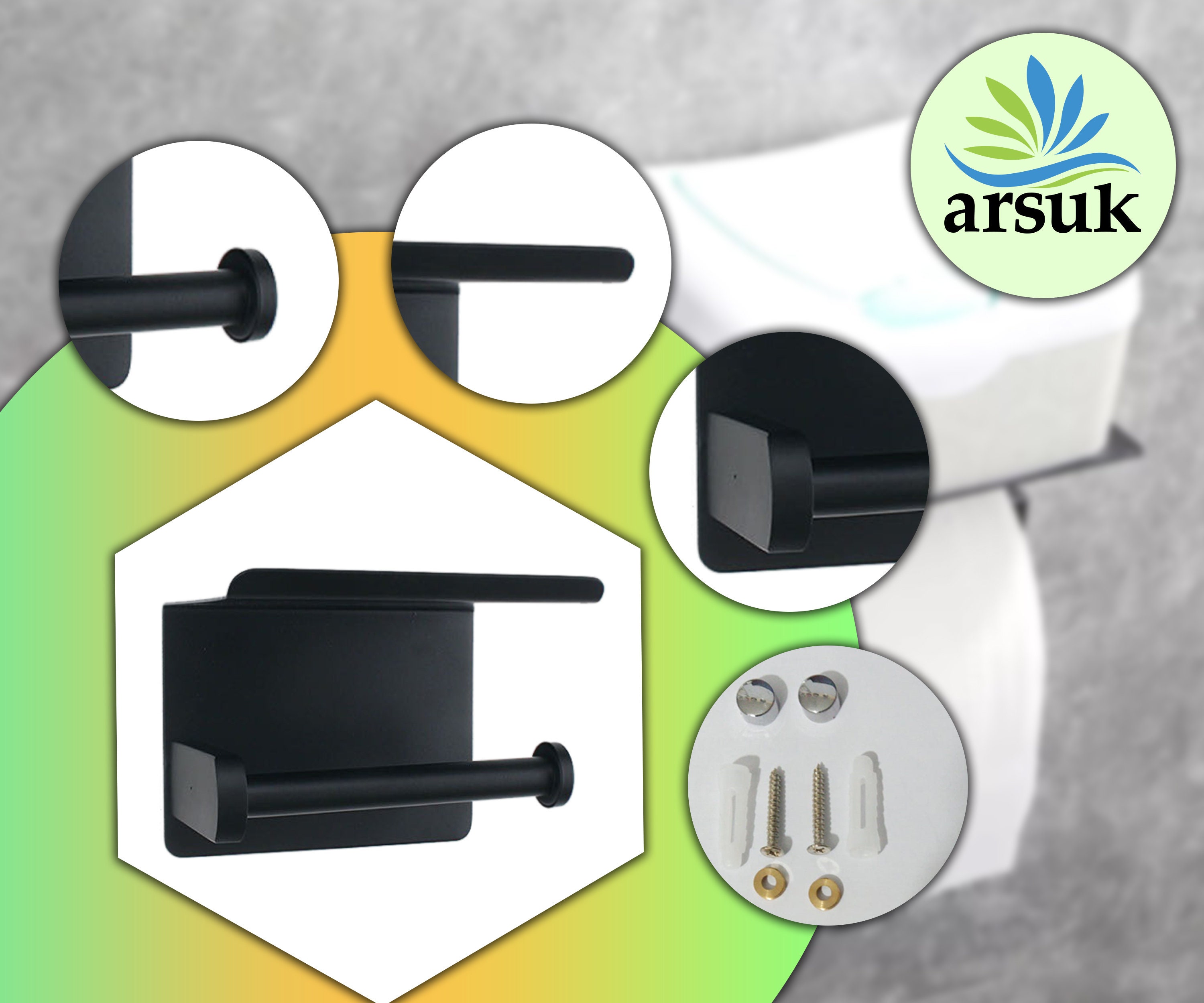 Toilet Roll Holder With Cell Phone Shelf Bathroom Kitchen Wall Etsy UK