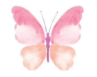 Pastellfärgad fjäril i barnrummet (digital nedladdning)