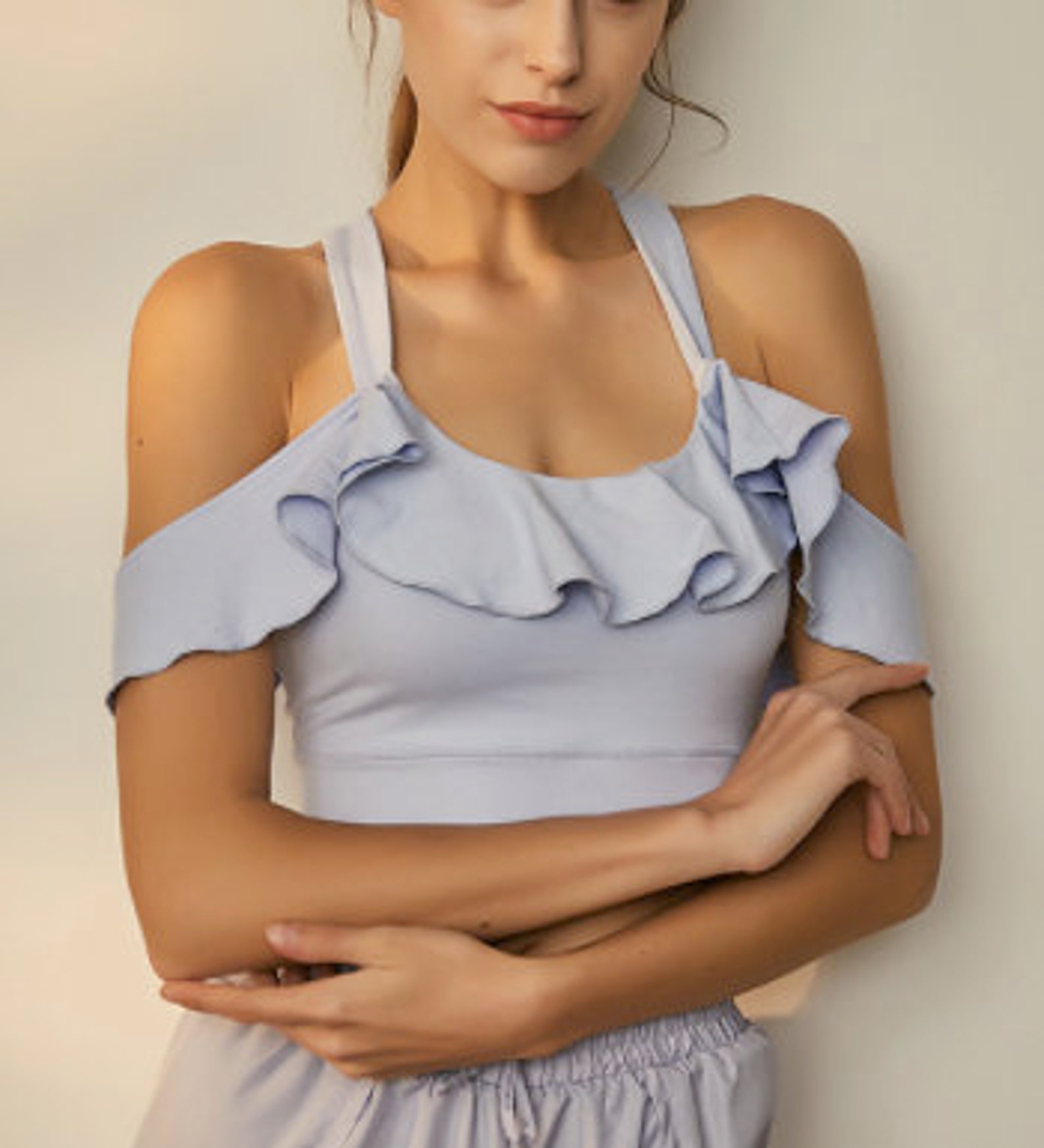 Supercute Women Ruffle Bra Top Women's Sports Bra Top Etsy