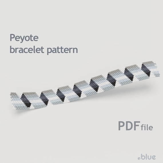 Wave Peyote Bracelet Pattern - Seed Bead, Even Count (PDF Pattern)