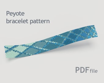 Wzór na bransoletkę z łuskami syreny – koraliki ściegiem peyote (PDF)