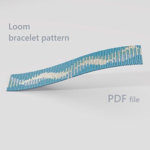 The wave bracelet seed bead loom pattern
