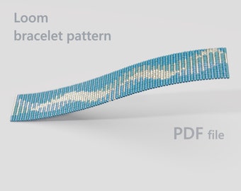 Wzór na bransoletkę z koralikami w kształcie fali