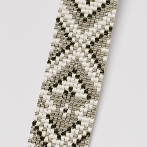 Aztec bracelet, bead loom pattern, wristband pattern, wrist cuff pattern for Miyuki Delica seed beads