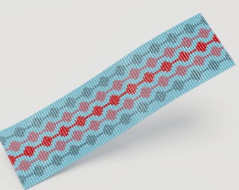 Wzór na bransoletkę z koralików: Bubbles III Miyuki Delica (wzór w formacie PDF)