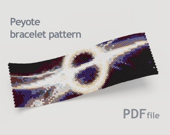 Black Hole Bracelet *blue - peyote bracelet pattern