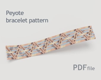 Wzór na bransoletkę Straw Wicked Peyote – koraliki nasienne, nowoczesny design (PDF)