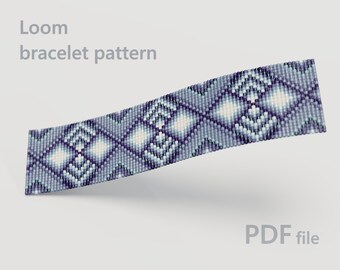 Bead loom pattern - Vanishing deformation II, Miyuki bracelet pattern, bead loom bracelet pattern, Miyuki bead pattern, seed bead pattern