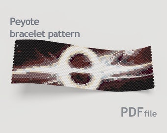 Black Hole Bracelet *brown version - peyote bracelet pattern