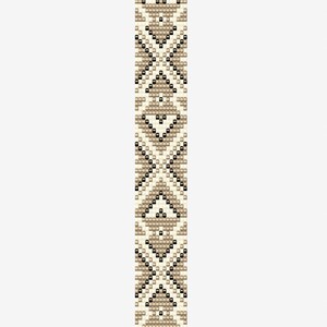 Aztec bracelet, bead loom pattern, wristband pattern, wrist cuff pattern for Miyuki Delica seed beads image 6