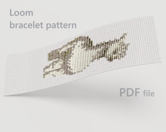 Wzór na bransoletkę z koralików alpaki