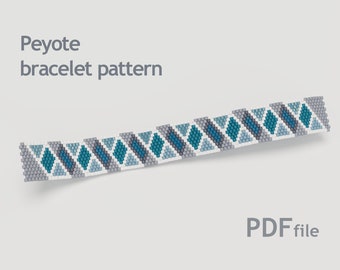 Wzór na bransoletkę z zygzakiem pejotlowym – biżuteria z koralików nasiennych (wzór w formacie PDF)