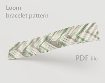 Wzór na bransoletkę z liści: koraliki Miyuki Delica (wzór w formacie PDF)