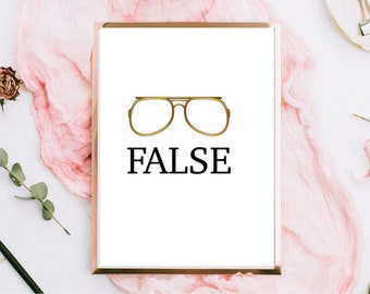 Impresión de Dwight Schrute con gafas falsas / Descarga instantánea / The Office / Cita de programa de televisión / Decoración del hogar / Imprimir en casa / Dwight con gafas