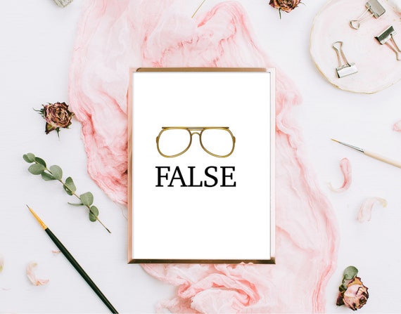 Dwight Schrute False with Glasses Print Home D\u00e9cor The Office ...