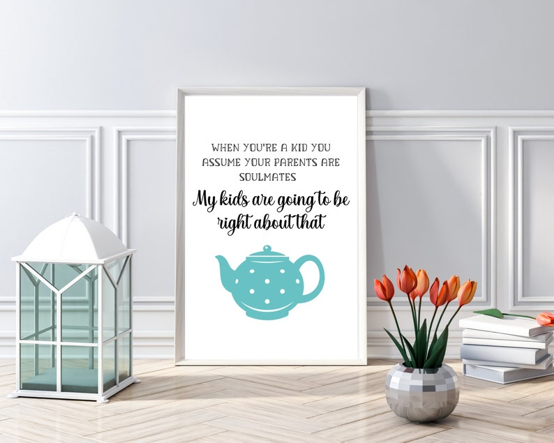 Jim and Pam Soulmates Quote Teapot Quote the Office TV Show Instant