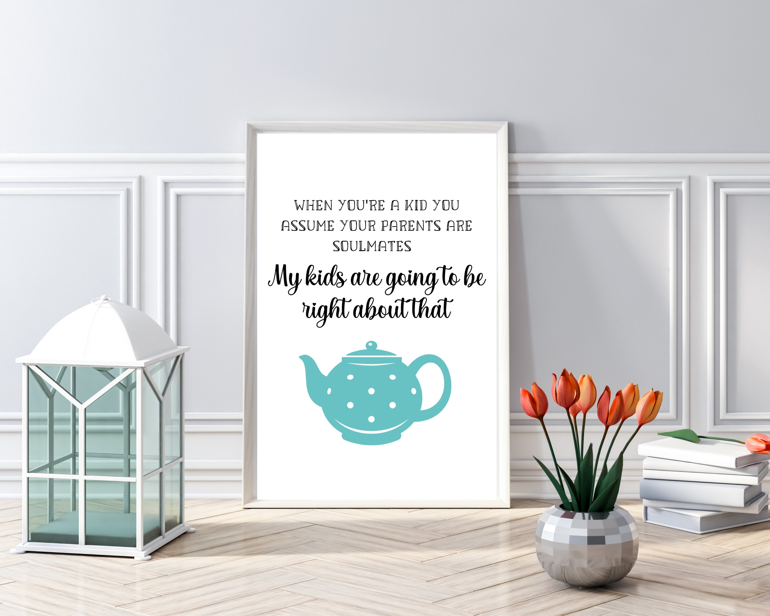 Jim and Pam Soulmates Quote Teapot Quote the Office TV Show Instant