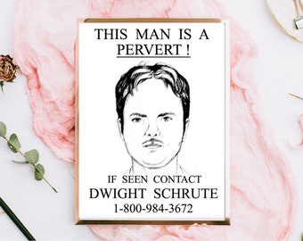 Póster de Dwight Schrute: Arte de la serie The Office (Descarga instantánea)