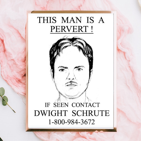 Dwight Wanted Poster - Etsy