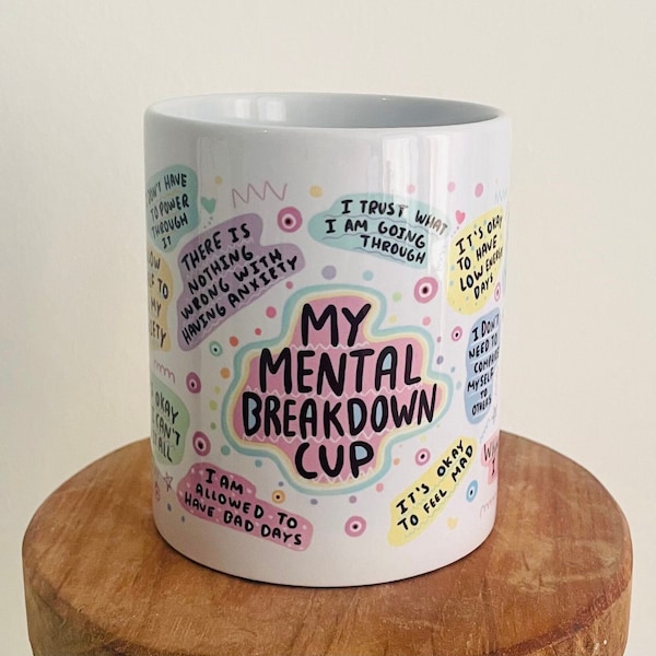 Tasse Kaffeetasse My mental breakdown Geschenk Freundin Kollegin Kaffeebecher - physische Gesundheit - Affirmation