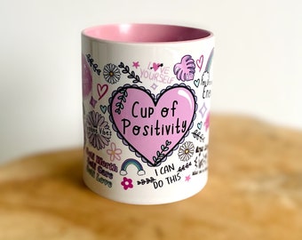 Tasse Kaffeetasse Cup of Positivity Geschenk Freundin Kollegin Kaffeebecher - physische Gesundheit - Affirmation - positive Gedanken