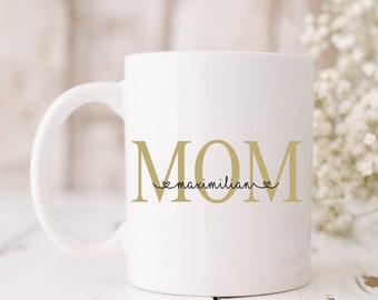 Personalisierte Tasse - Mama - MOM - mit Kindernamen - Namen Kinder - Geschenk Muttertag