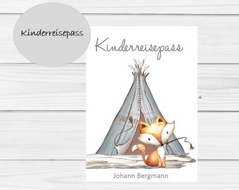 Reisepasshülle, Kinderreisepass "Fuchs Tipi"